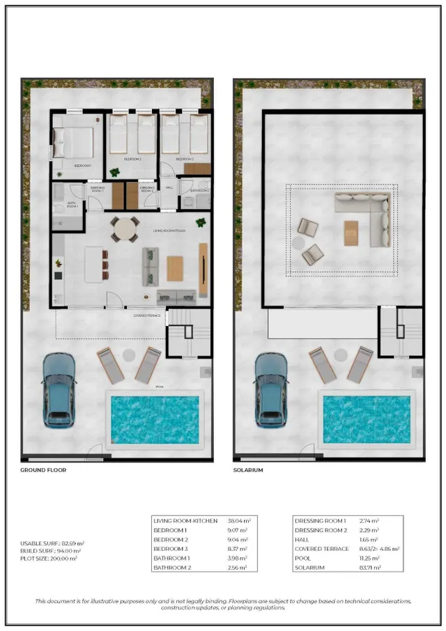 Villa semiadosada 3 dormitorios con piscina privada en Fuente Álamo, Murcia — 18