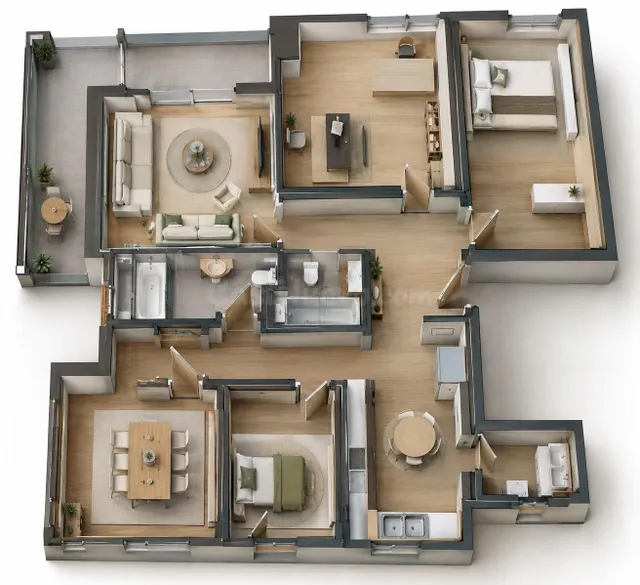 Excelente piso de 4 habitaciones y 2 baños con terraza en Avenida del Cid — 3