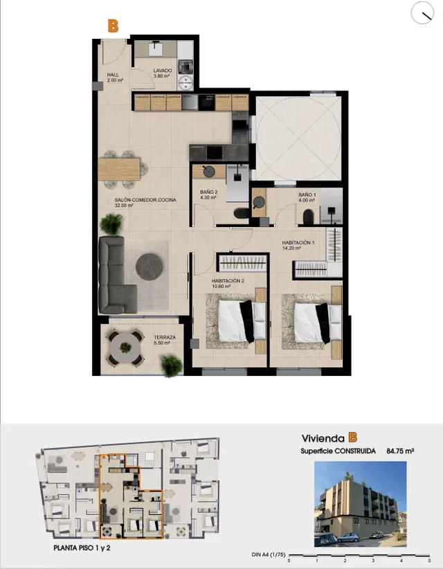 Apartamentos de nueva construcción en venta en Catral, Alicante, con piscina en la azotea — 7