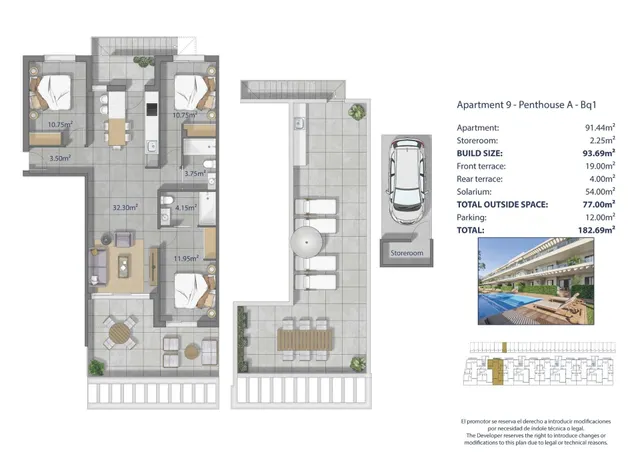 Apartamentos de nueva construcción a 250 m de la playa de Los Narejos, en Los Alcázares — 13