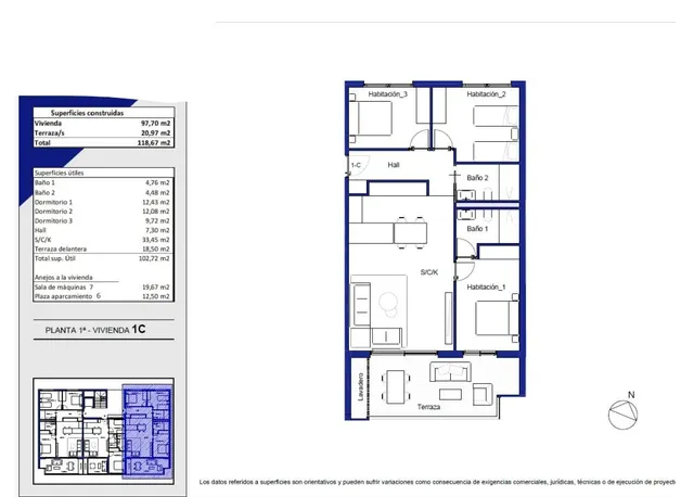 Apartamento 3 habitaciones 117m² en venta - Pueblo — 8