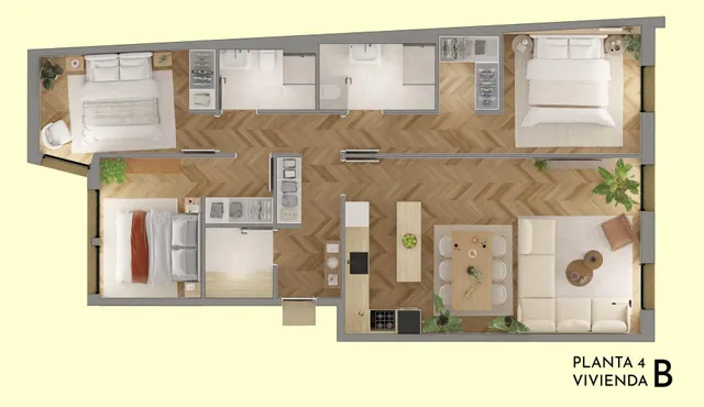 Piso 3 habitaciones 894m² en venta - Centro - Areal — 24