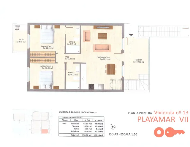 Ático 2 habitaciones 75m² en venta - Zona Pueblo — 30