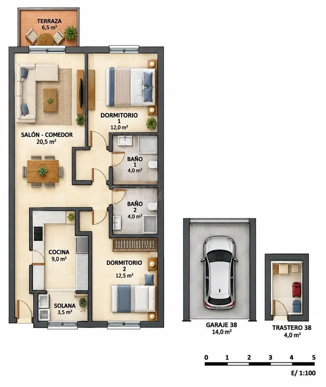 TENERIFE SUR - 2 habitaciones -VENTA desde 830€ MES - 2 baños, GARAJE,  + TRASTERO- ascensor,  venta entrada aprox . 17.000 €- -GUARGACHO — 2