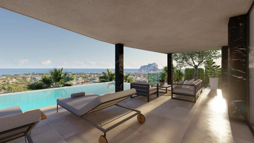 Casa de lujo de 3 plantas con maravillosas vistas panorámicas al mar en Calpe