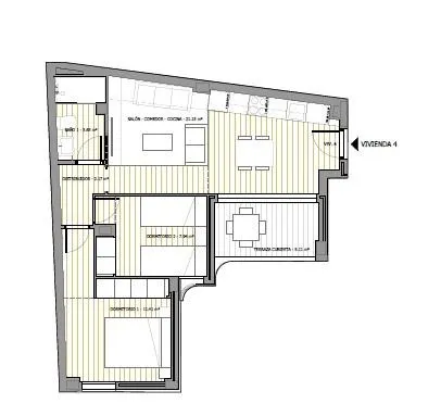 Vivienda de 2 dormitorios A ESTRENAR  calle Parras con terraza — 28