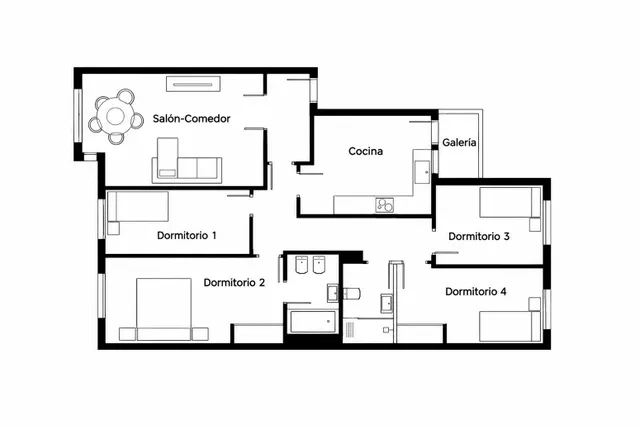 Amplia vivienda de 4 dormitorios con garaje, trastero y metro a pocos minutos — 46