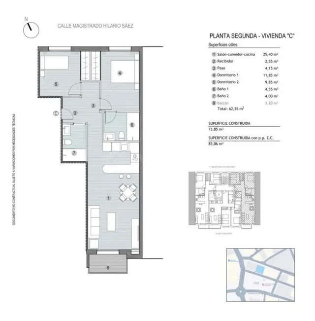 Apartamento 2 habitaciones 83m² en venta - Centro — 15