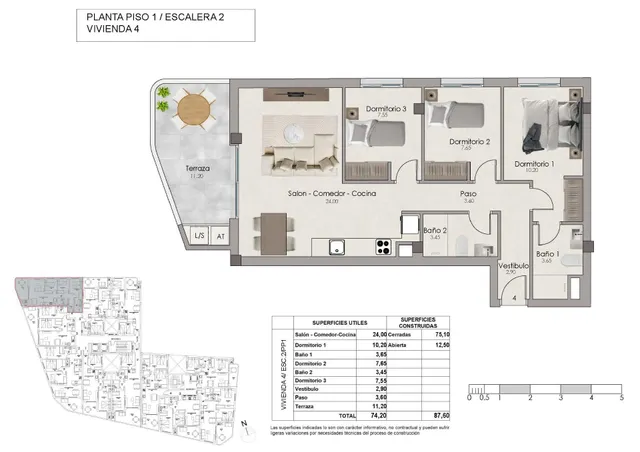 Apartamento de 3 dormitorios cerca de la playa a la venta en Santa Pola — 11