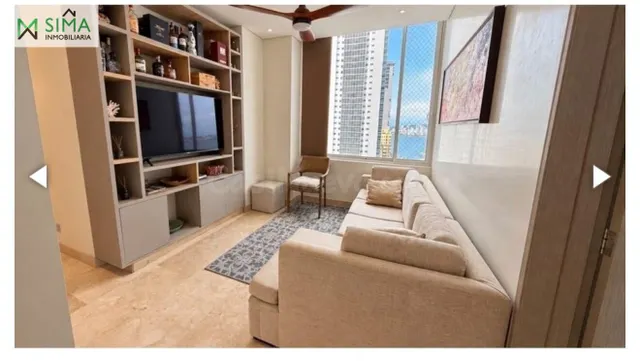 Apartamento amoblado en venta en Bocagrande | Elegancia y vista panorámica a la bahía — 4