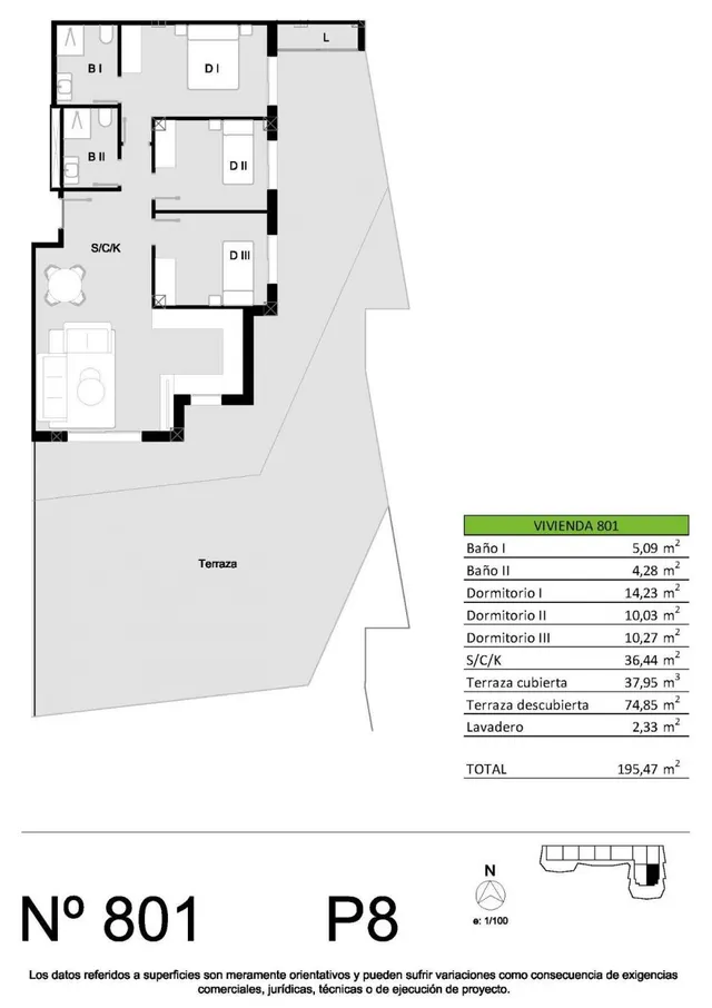 Ático 3 habitaciones 80m² en venta - Pueblo 9 — 15