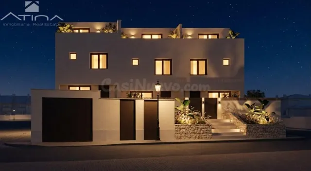 Adosado de obra nueva en Els Poblets con 75 m2 de terrazas, 