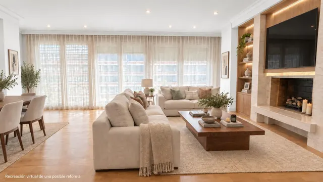 Amplia vivienda de 4 habitaciones con terraza acristalada, chimenea y aparcamiento — 4
