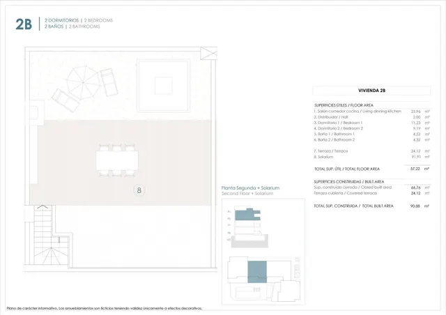 Ático 2 habitaciones 66m² en venta - Pueblo 4 — 8