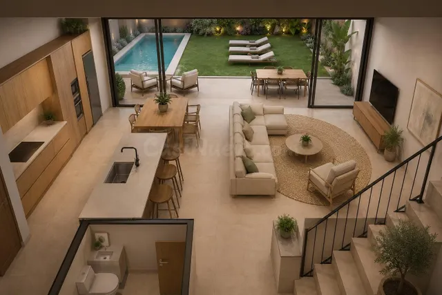 Exclusiva casa de nueva construcción con jardín y piscina en - foto 3