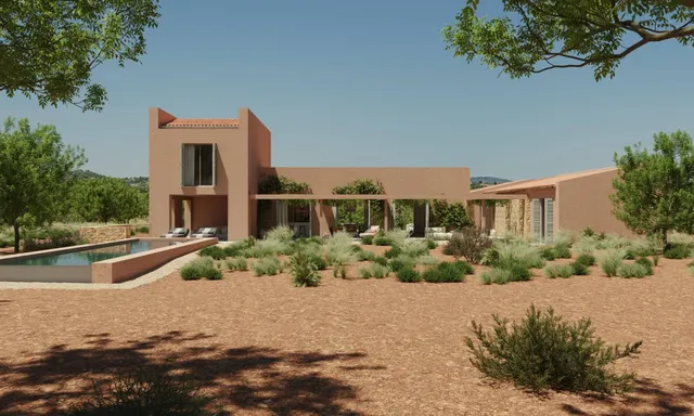 Exclusiva finca en Manacor con proyecto de villa mediterránea de diseño, piscina y torre singular — 3