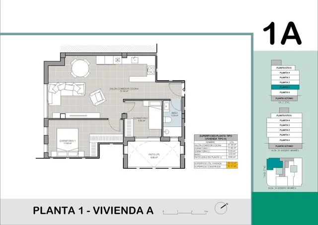 Apartamento 2 habitaciones 61m² en venta - Acequion — 9