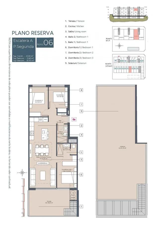 Ático 3 habitaciones 81m² en venta - Pueblo 4 — 9