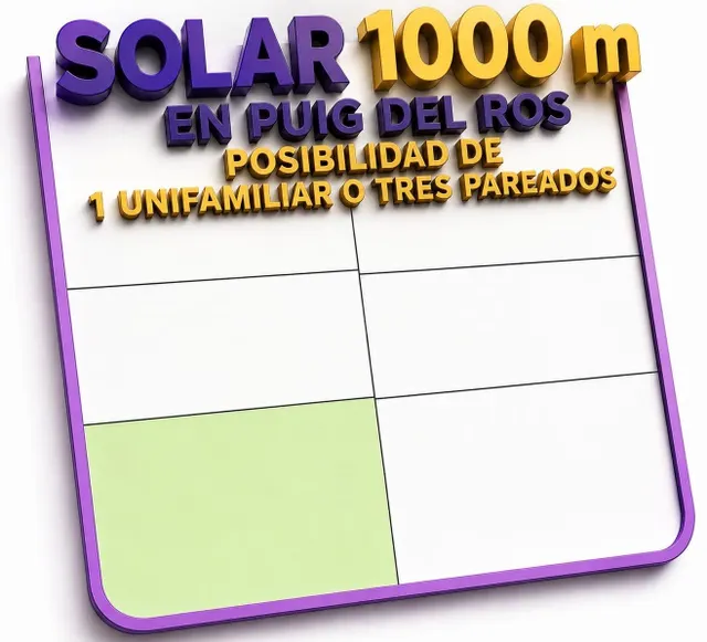 Solar premium para 1 villa exclusiva o 3 viviendas de alto n