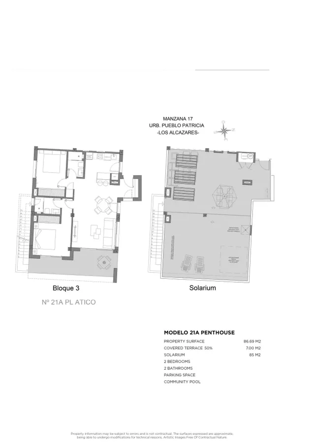 Ático 2 habitaciones 93m² en venta - Euro Roda — 21