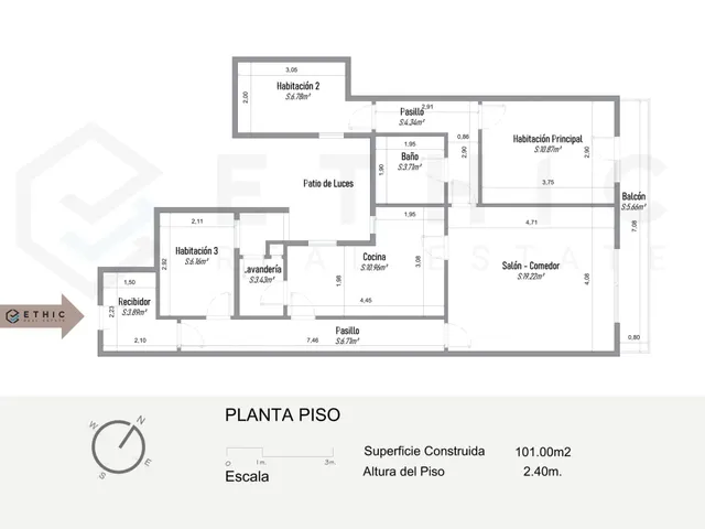 Piso 3 habitaciones 101m² en venta - Centre — 22