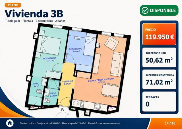 VIVIENDA DE 2 DORMITORIOS EN JAVALÍ NUEVO