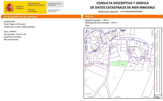 EN VENTA SOLAR URBANO EN ODÓN (TERUEL) - foto 4