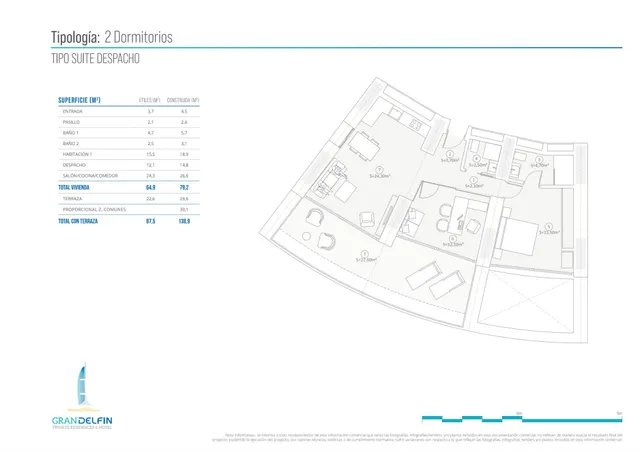 Apartamento 2 habitaciones 138m² en venta - Playa de Poniente — 13