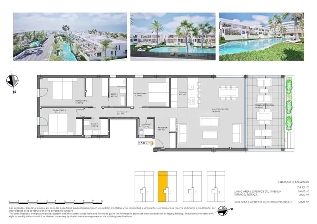 Bungalow 3 habitaciones 134m² en venta - Islas Menores-Mar de Cristal — 5