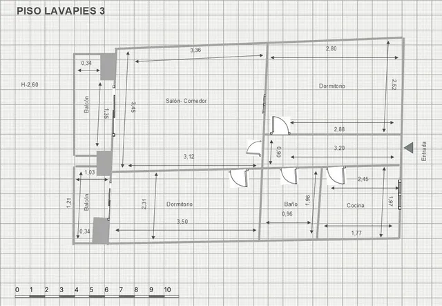 Piso 2 habitaciones 54m² en venta - Embajadores — 39