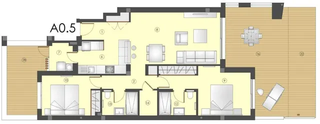 Elegante apartamento con jardín — 28