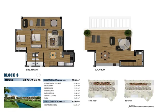 Ático 2 habitaciones 88m² en venta - Serena Golf — 50