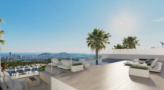 VILLA DE LUJO DE NUEVA CONSTRUCCIÓN EN FINESTRAT CON VISTAS AL MAR — 2