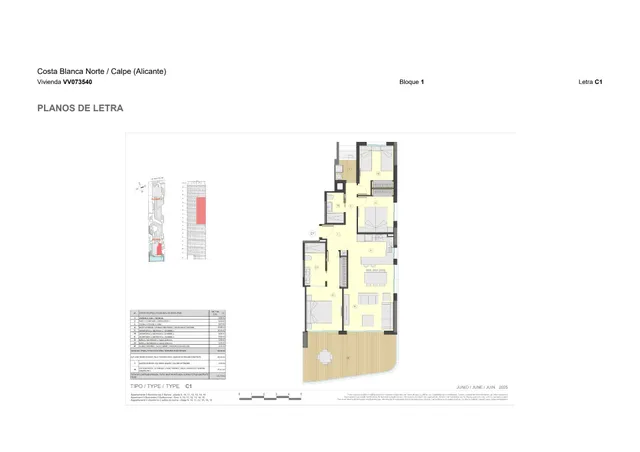 Apartamentos y áticos dúplex de 1, 2 y 3 dormitorios en primera línea de la playa de La Fossa en Calpe — 11