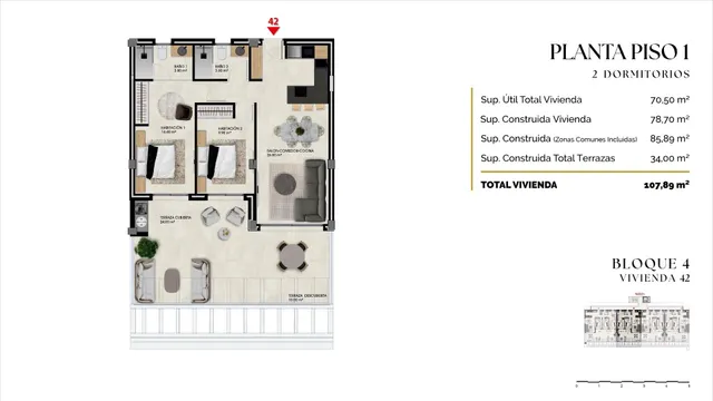 Apartamento con terraza de 34 m2 en Balcón de Finestrat — 28