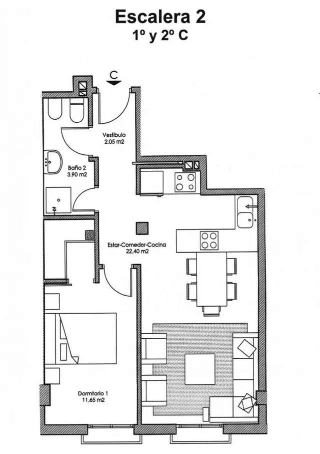 Apartamento 1 habitación 44m² en venta - Jerónimo Y Avileses — 21