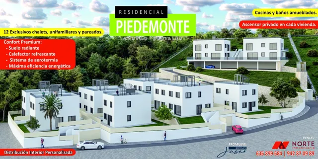 "Resinecial Piedemonte" Promoción de 12 exclusivos chalets e