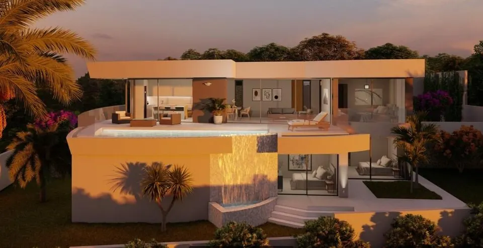 ▷Villa de Lujo en Calpe con Vistas Panorámicas al Mediterráneo y al Peñón de Ifach.
