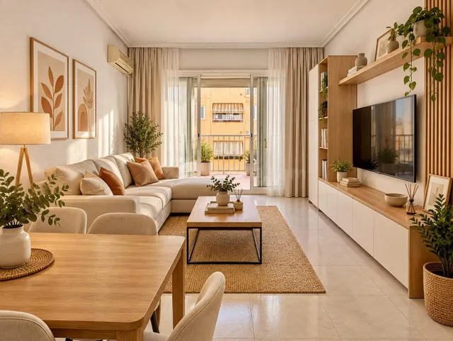 Piso exterior de 4 habitaciones con balcón junto a la playa de Las Arenas, Valencia — 2