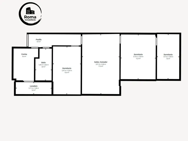 Piso de 87 m2 con 3 dormitorios en Pedro Antonio de Alarcón 27, junto a Recogidas — 50