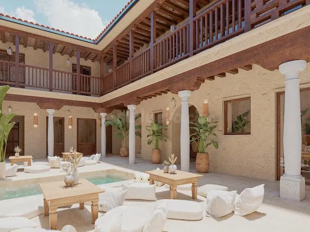 Edificio histórico junto a Plaza Larga, en el corazón del Al
