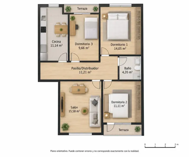 Piso 3 habitaciones 89m² en venta - Pueblo Nuevo — 18