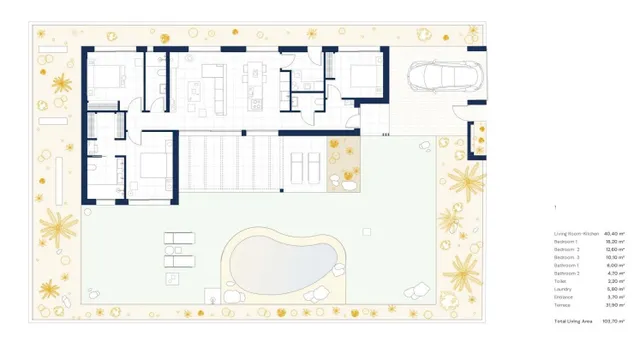 Villas contemporáneas de una sola planta en Altaona Golf Resort Murcia — 18