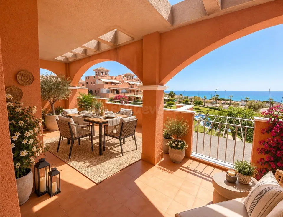 VISTAS AL MAR + TERRAZA 30m2 + GARAJE | Isla Plana a 400m playa