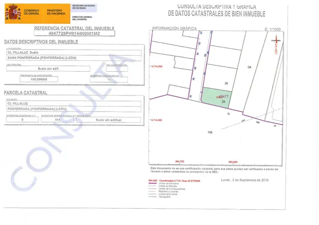 TERRENO URBANO EN PONFERRADA ZONA CUATROVIENTOS — 5