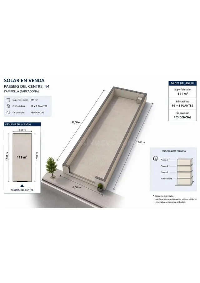 SOLAR URBANO EN VENTA EN L'AMPOLLA - GRAN POTENCIAL - foto 3
