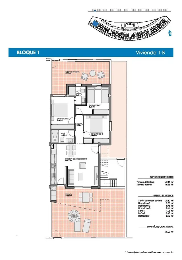 Bungalow 3 habitaciones 75m² en venta - Lo Romero Golf — 8