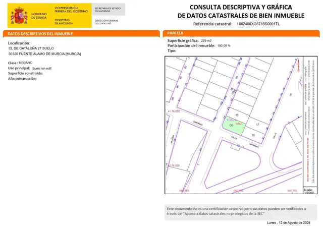 SE VENDE SOLAR URBANIZABLE EN FUENTE ÁLAMO DE MURCIA - foto 5