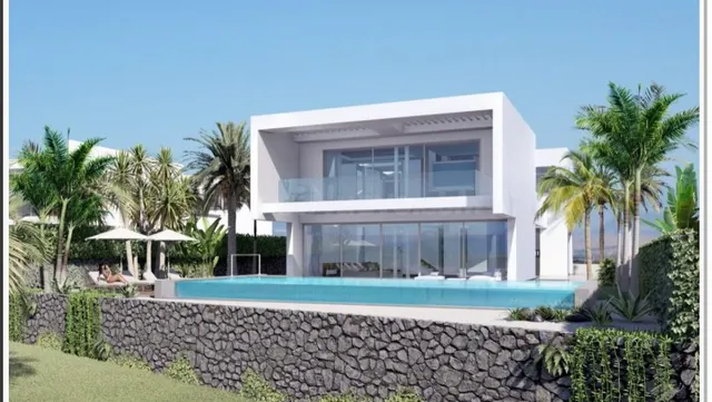 Villa moderna en el campo de golf con vistas al mar