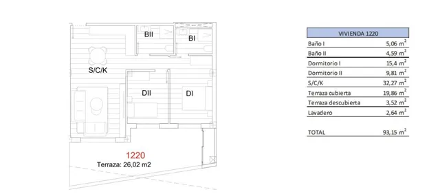 Apartamento 2 habitaciones 213m² en venta - Centro — 8